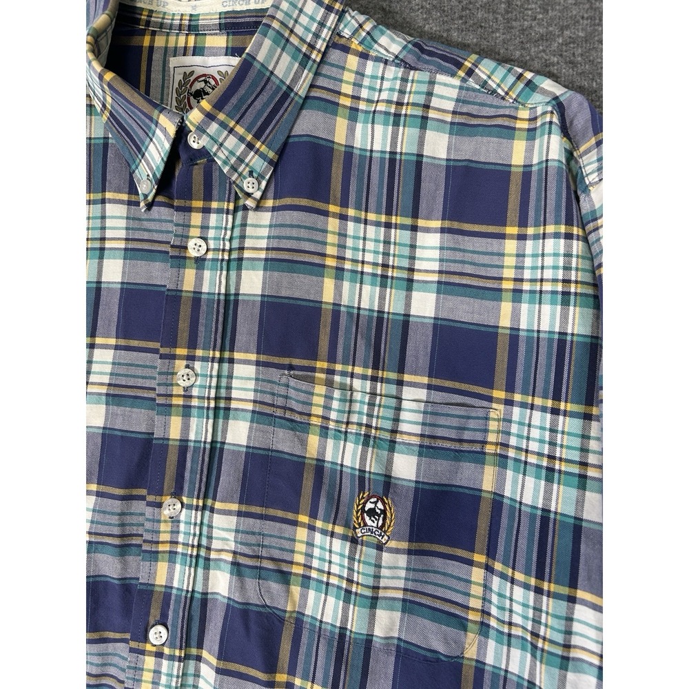 Men's Cinch 2XL  Multi Color Western Plaid Cowboy‎ Button Down Long Sleeve Shirt